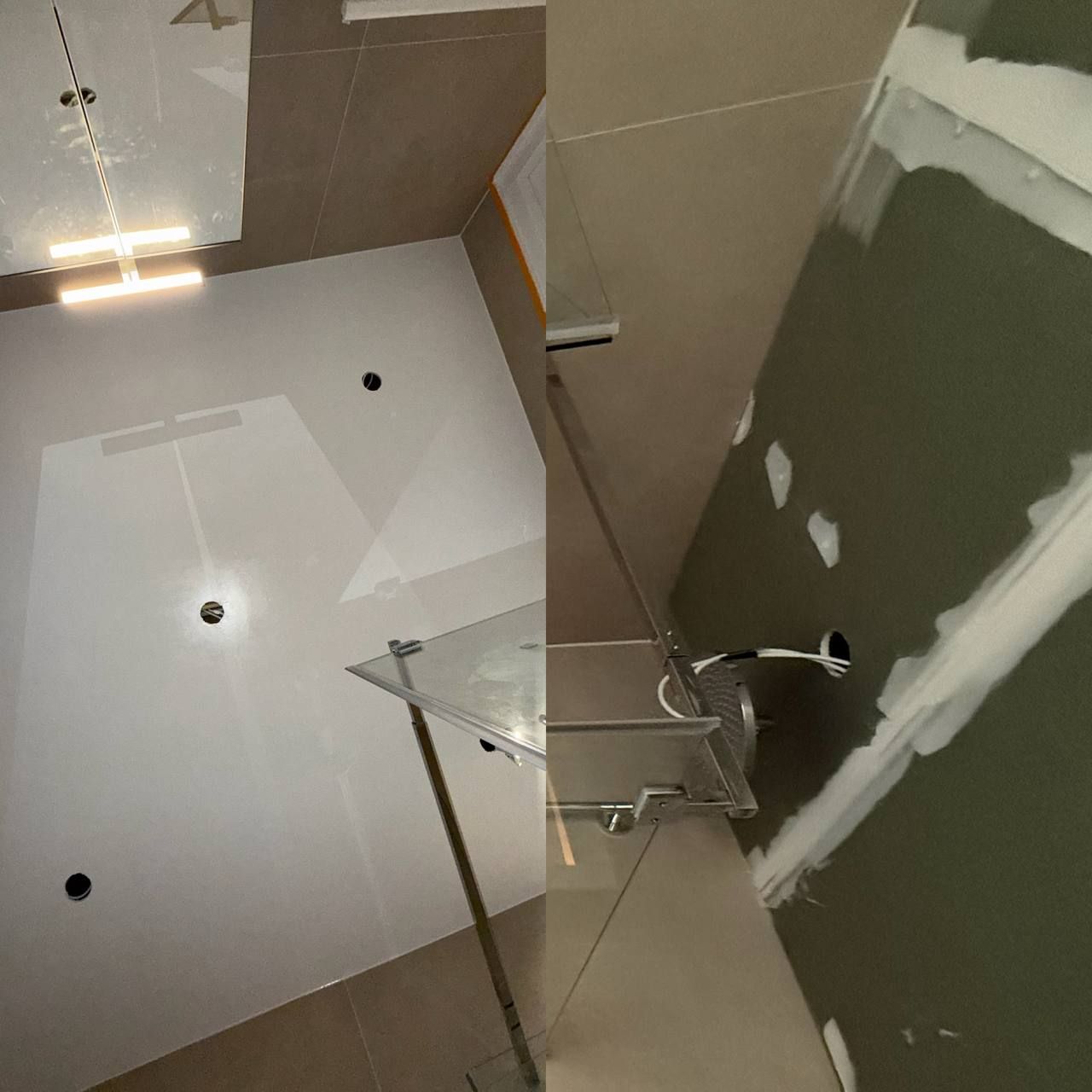 Badkamer: wanden en plafond strak